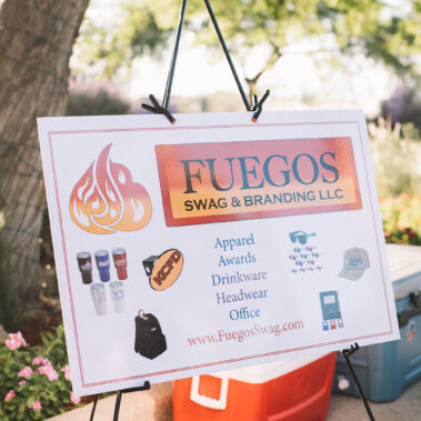 Fuegos Swag and Branding sign