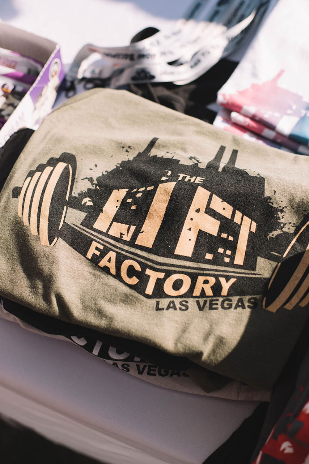 The Lift Factory brown and black t-shirt
