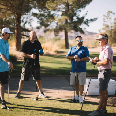Four guy standing and talking