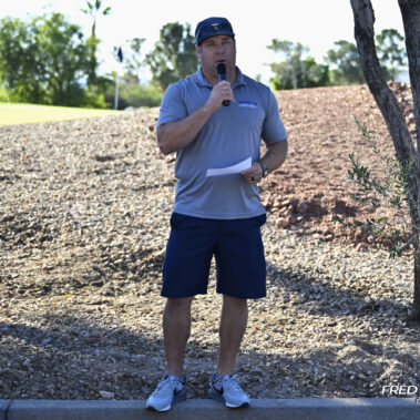 Jeff Halverson talking into microphone.