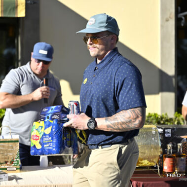 Male golfer raffle winner.