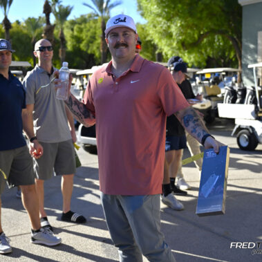 Male golfer raffle winner.